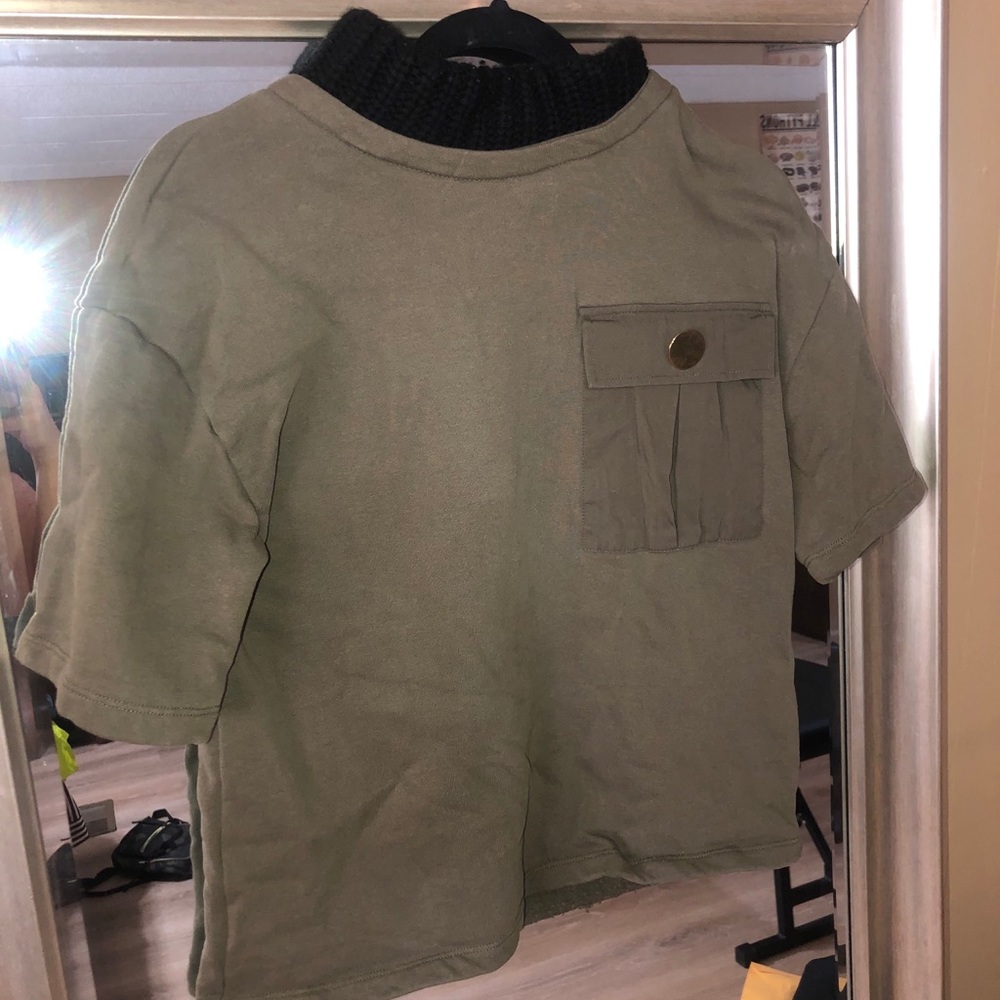 ZARA double layered shirtsleeve sweater!